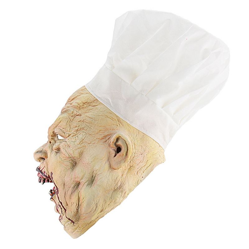 Halloween Chef Dres Up Pokrývka Hlavy Velkoobchod Horror Butcher Latex Mask