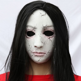 Halloweenská Maska Horor Strašidelný Dům Útěk Z Místnosti Kostra Žena Ghost Zombie Face Hood