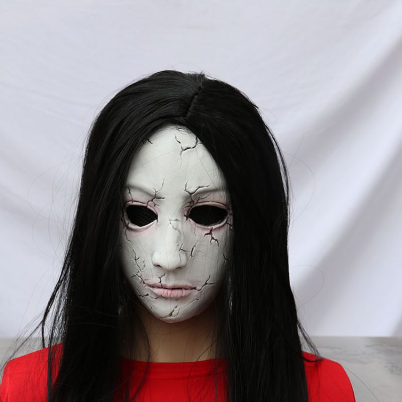 Halloweenská Maska Horor Strašidelný Dům Útěk Z Místnosti Kostra Žena Ghost Zombie Face Hood