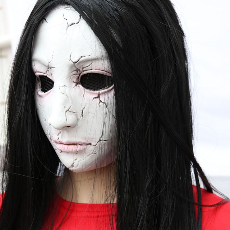 Halloweenská Maska Horor Strašidelný Dům Útěk Z Místnosti Kostra Žena Ghost Zombie Face Hood