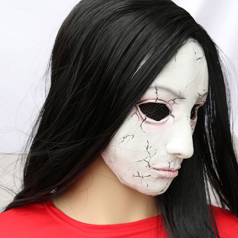 Halloweenská Maska Horor Strašidelný Dům Útěk Z Místnosti Kostra Žena Ghost Zombie Face Hood