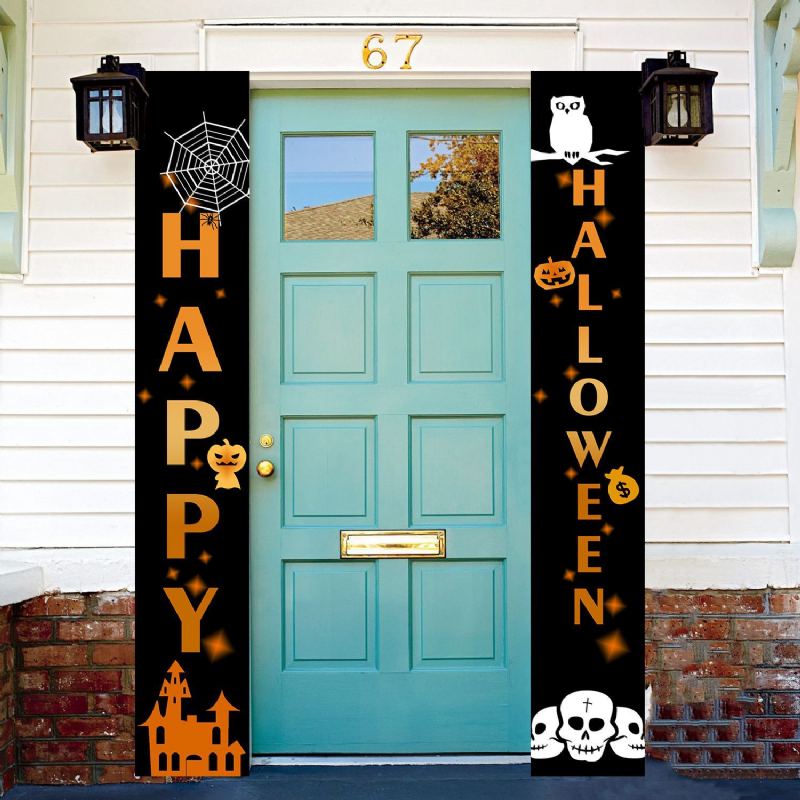 Halloweenské Závěsné Dveřní Dekorace A Nástěnné Cedule Uvítací Závěs Banner Halloween Home Decor