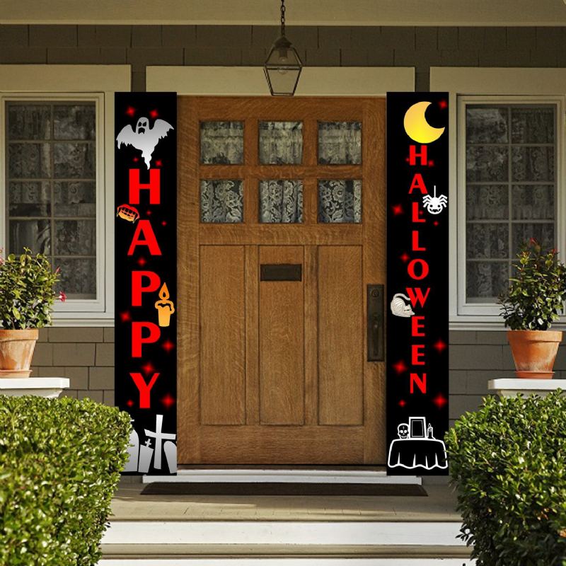 Halloweenské Závěsné Dveřní Dekorace A Nástěnné Cedule Uvítací Závěs Banner Halloween Home Decor