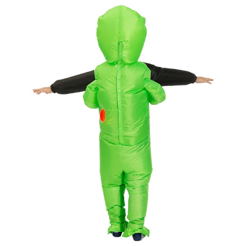 Hot Green Nafukovací Kostým Mimozemšťan Cosplay Funny Blow Up Suit Party Maškarní Halloween Pro Dospělé Děti