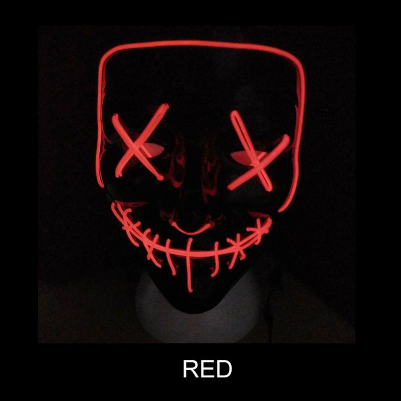 Light Up Mask Led Halloween Led Up Scary Pro Festivalový Cosplay