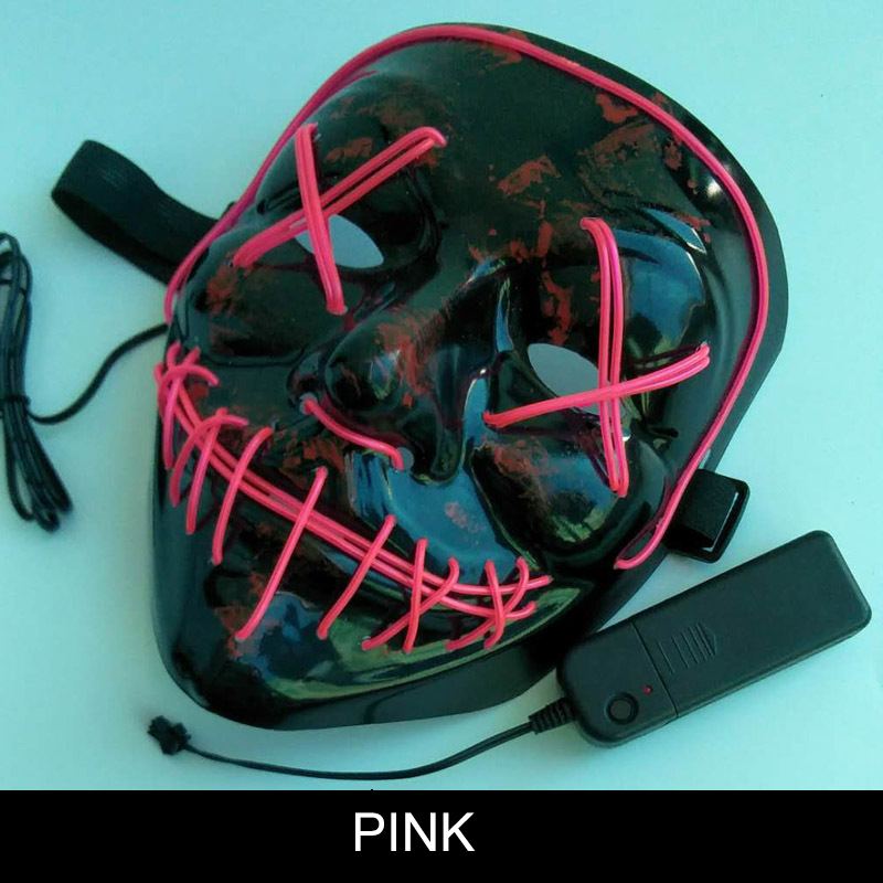 Light Up Mask Led Halloween Led Up Scary Pro Festivalový Cosplay