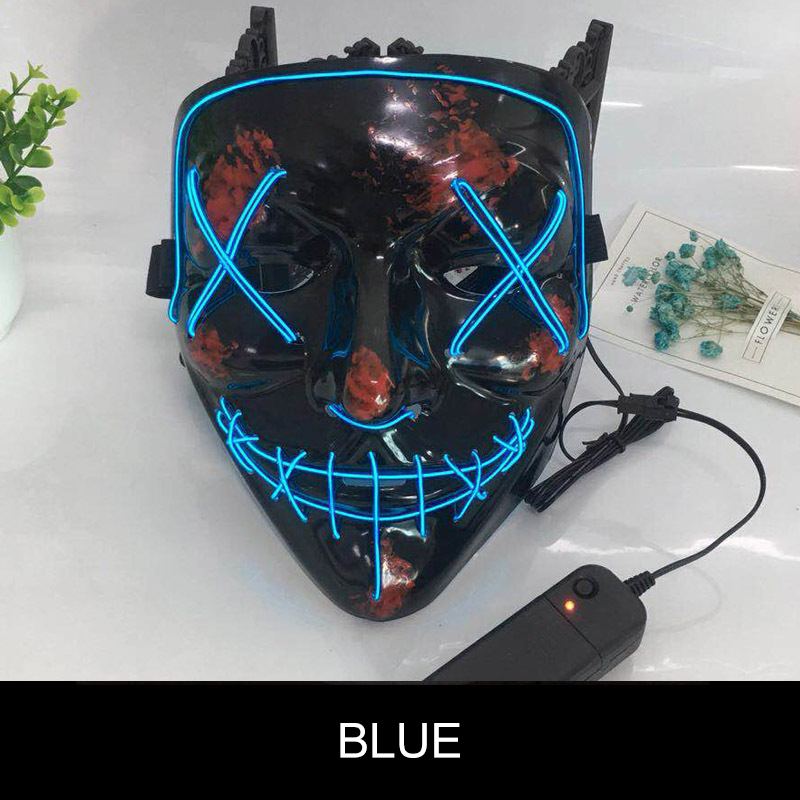 Light Up Mask Led Halloween Led Up Scary Pro Festivalový Cosplay