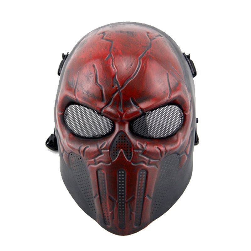 Punisher Scary Skull Mask Ochranná Maska Pro Uši Real Man Field Protection