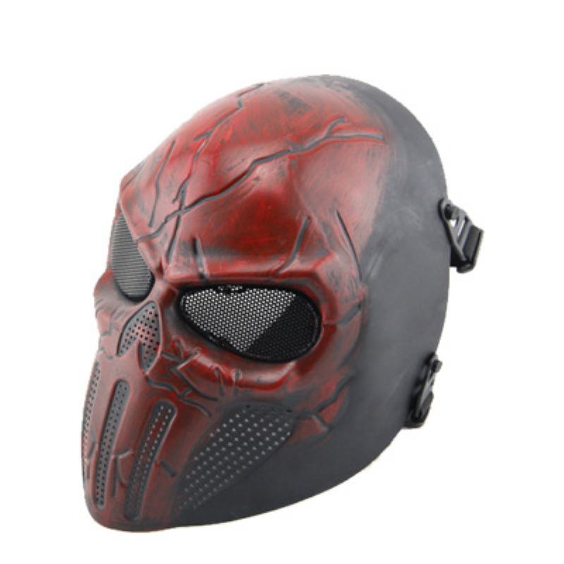 Punisher Scary Skull Mask Ochranná Maska Pro Uši Real Man Field Protection