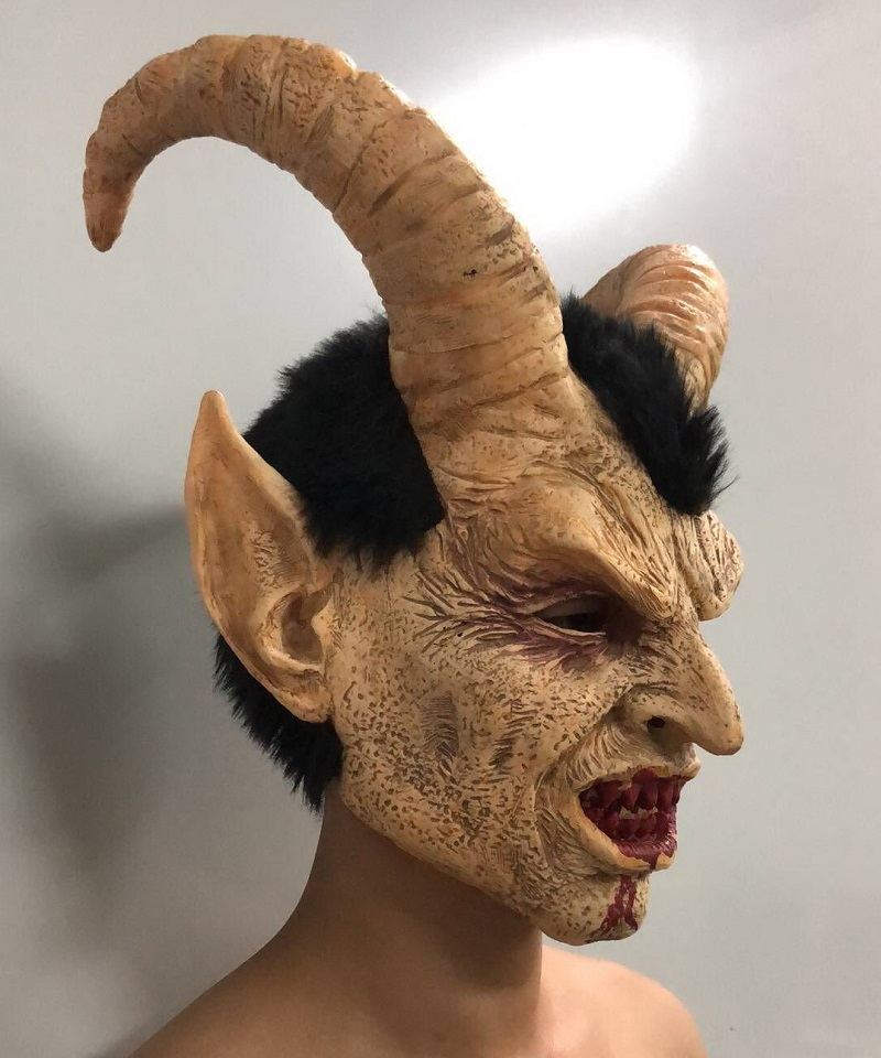 Scary Mask Demon Devil Lucifer Roh Maska Halloween Cosplay Festival Party Rekvizity