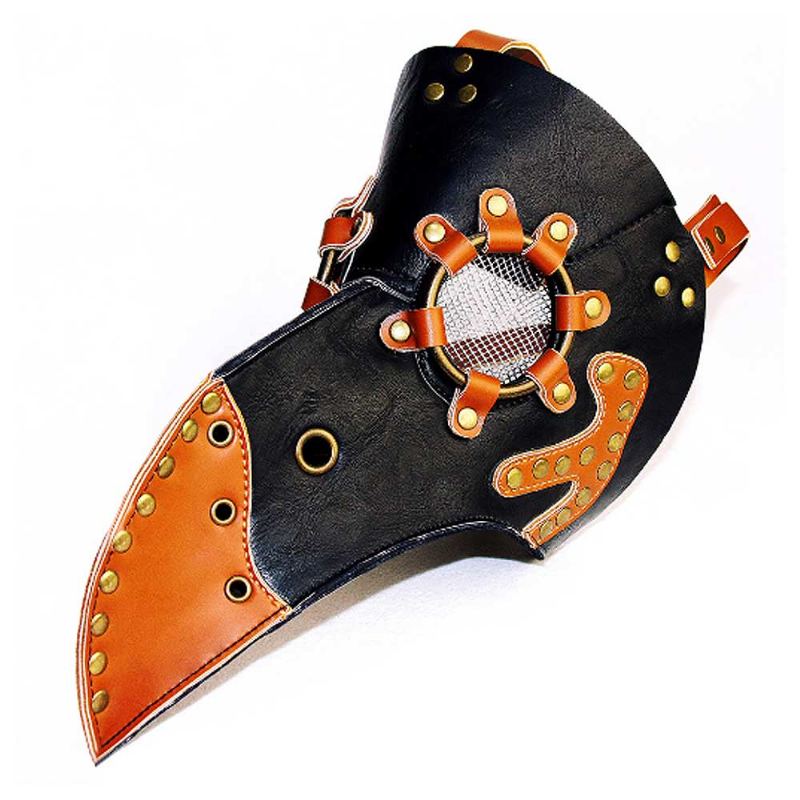 Steampunk Plague Doctor Bird Mask Long Nose Beak Pu Kožená Maska Pro Cosplay Halloween Vánoční Kostýmy