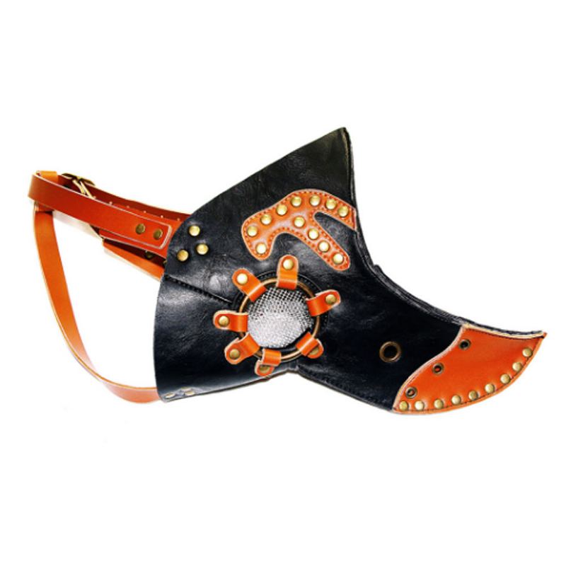 Steampunk Plague Doctor Bird Mask Long Nose Beak Pu Kožená Maska Pro Cosplay Halloween Vánoční Kostýmy