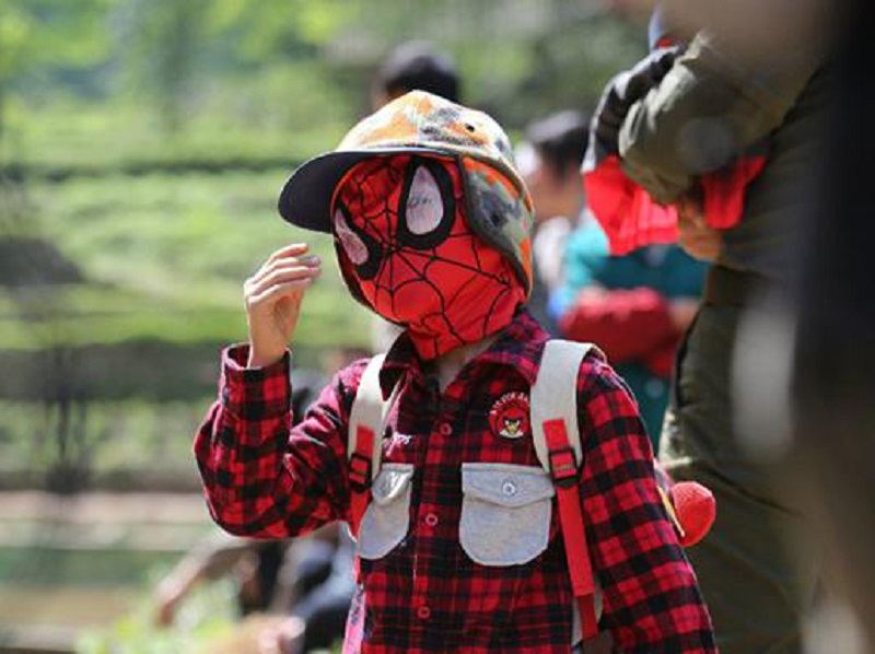 Super Hero Spiderman Jednoduše Vybavený Doplněk K Filmovému Představení S Maskou