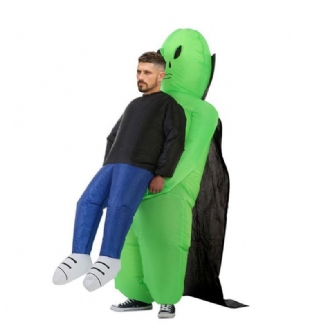 Vampire Cloak Et Alien Nafukovací Kostým Zelený Duch Cosplay Oblékání Party Prank