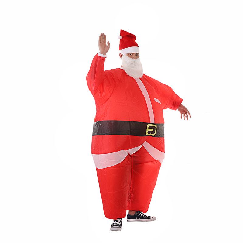 Vánoční Kostýmy Santa Clause Claus Nafukovací Oblečení Cosplay Zábavné Party Aktivity Taneční Rekvizity