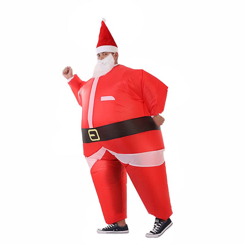 Vánoční Kostýmy Santa Clause Claus Nafukovací Oblečení Cosplay Zábavné Party Aktivity Taneční Rekvizity