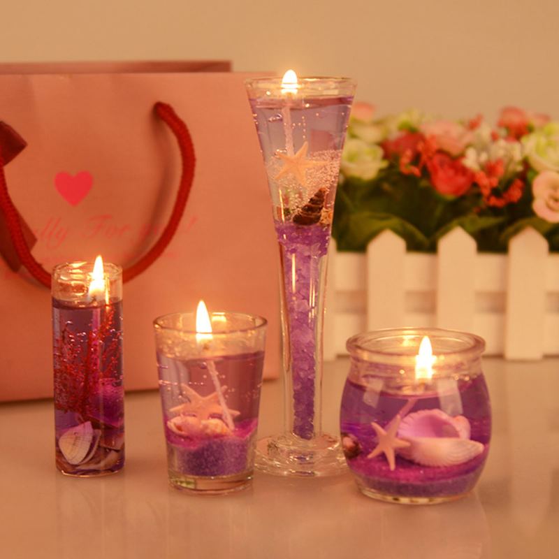 Sada Vonných Svíček S Romantickou Vůní Dekorace Z Mořských Organismů Valentýn Dárek K Narozeninám Jelly Candle Suit