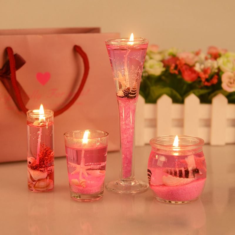 Sada Vonných Svíček S Romantickou Vůní Dekorace Z Mořských Organismů Valentýn Dárek K Narozeninám Jelly Candle Suit