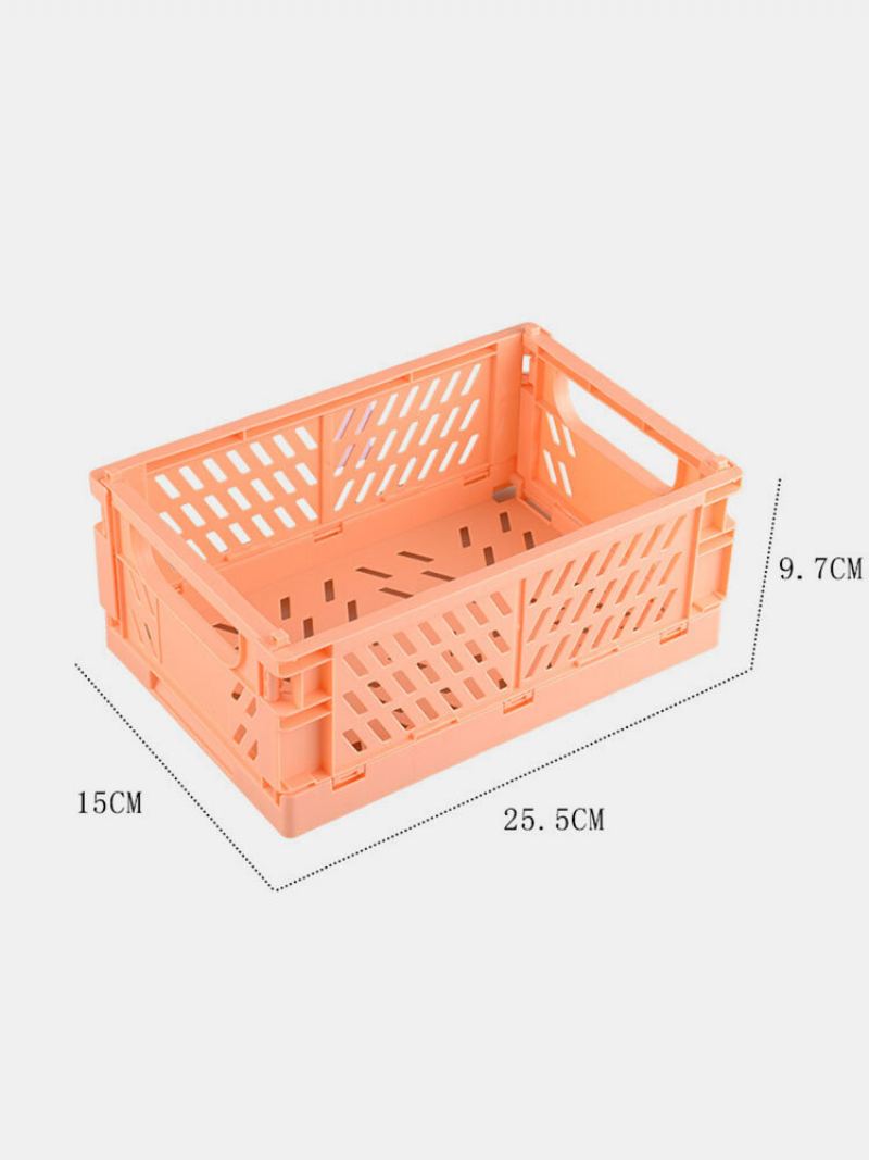 1ks Mini Diy Skládací Plastový Stolní Papírový Organizér Úložný Box Velkokapacitní Koš Na Kancelářský Stůl Pro Kreativní Školy