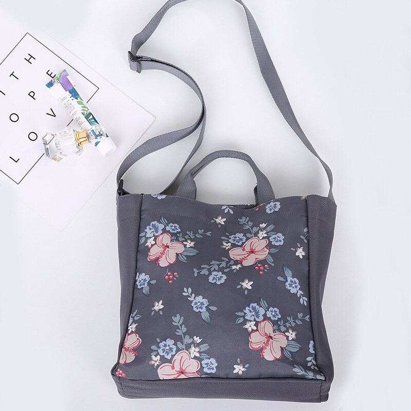 Korejská Verze Tašky Print Přes Rameno Casual Messenger Bag Velkokapacitní Kabelka Multifunkční