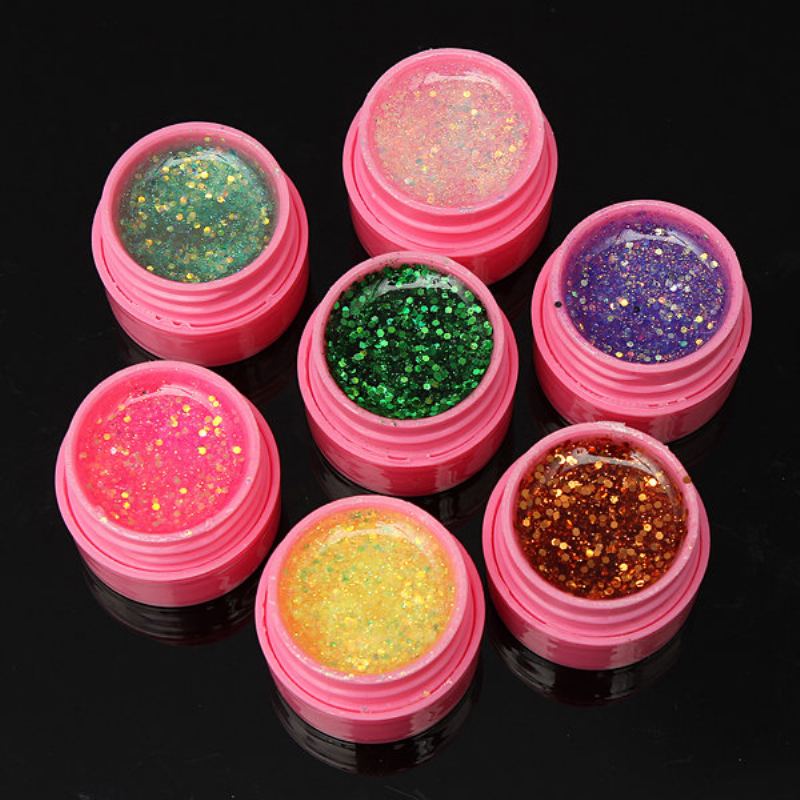 36ks Mix Barev Shining Glitter Acrylic Uv Gel Builder Polish Set