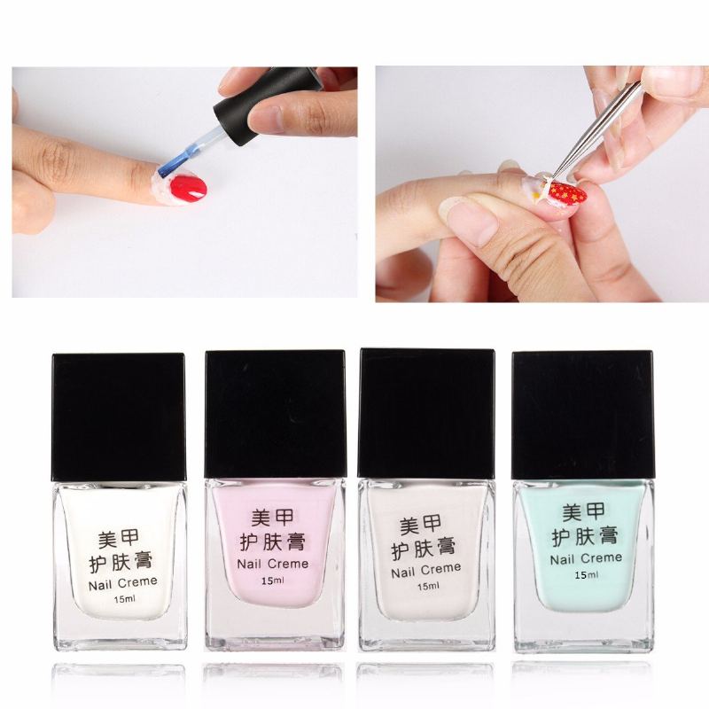 4 Barvy Nail Creme Nails Art Nehtový Krémový Gel Polish Peel Off Liquid