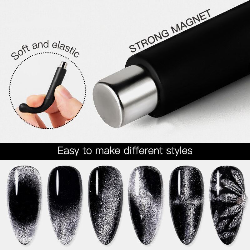 Cat Eye Magnet Spar Uv Gel Polish Speciální Měkký Elastický Efektní Válcový Výkonný Magnetický Nástroj Na Nehty