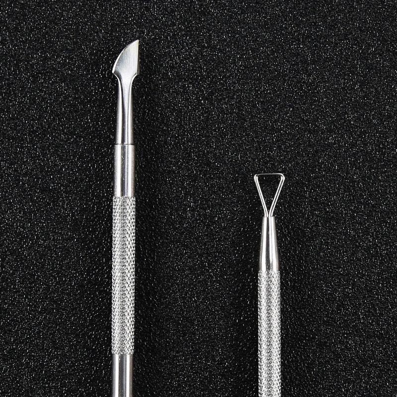 Double Head Nail Remove Stick Nerezová Ocel Gel Polish Pro Manicure Tool