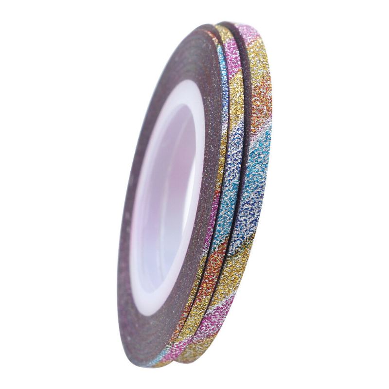 Glitter Nail Art Tape Line Stripes Pruhovaná Dekorace Pro Uv Gel Polish Adhesive Sticker