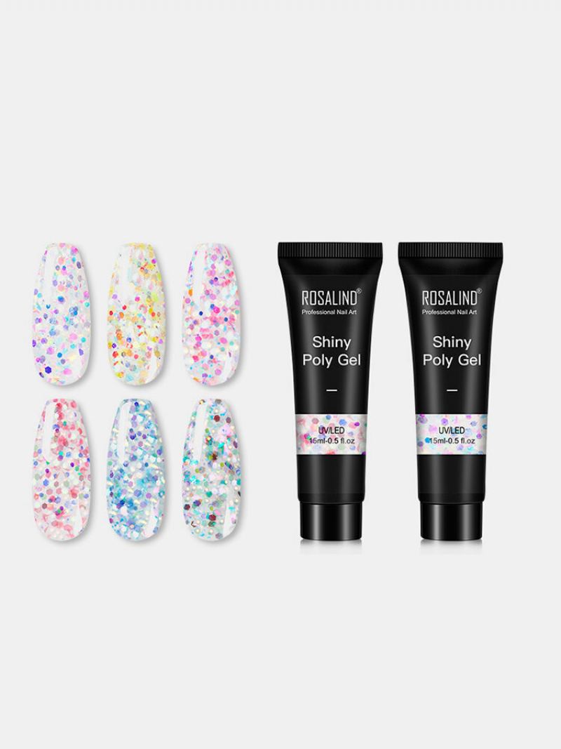 Lesklý Poly Glitter Extension Gel Nails Art Design Semipermanentní Uv Gel Builder Vše Pro Manikúru Gellak Gel Na Nehty