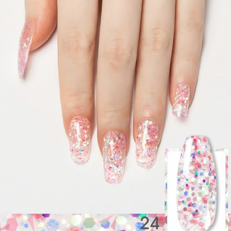 Lesklý Poly Glitter Extension Gel Nails Art Design Semipermanentní Uv Gel Builder Vše Pro Manikúru Gellak Gel Na Nehty