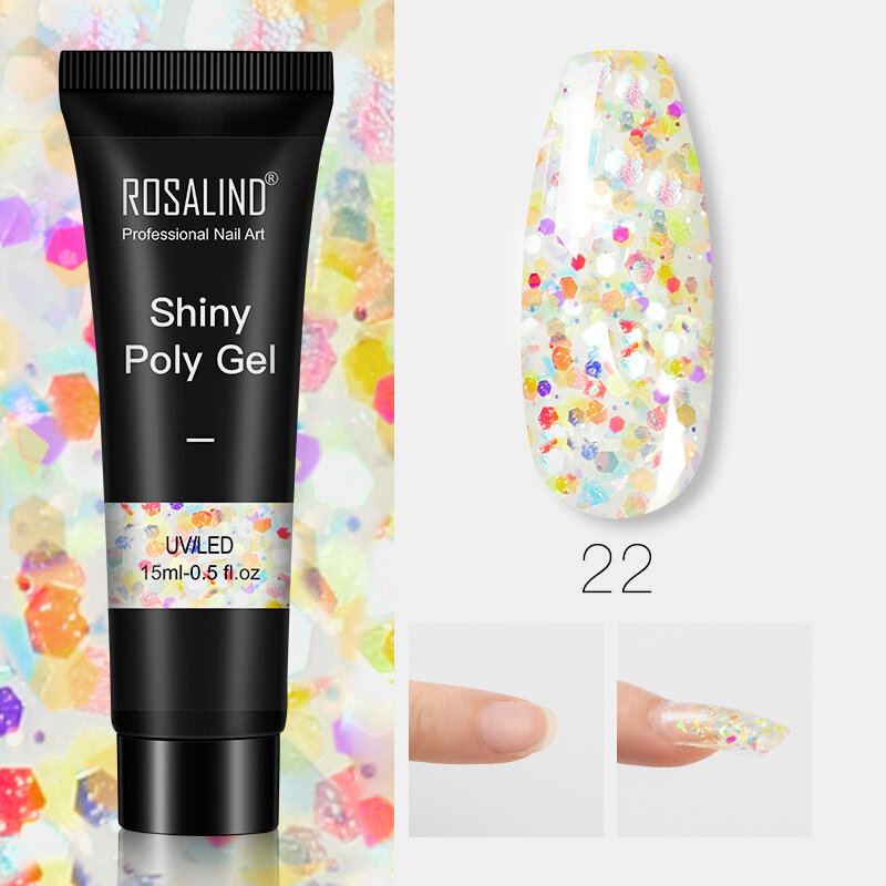 Lesklý Poly Glitter Extension Gel Nails Art Design Semipermanentní Uv Gel Builder Vše Pro Manikúru Gellak Gel Na Nehty