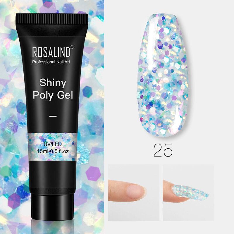 Lesklý Poly Glitter Extension Gel Nails Art Design Semipermanentní Uv Gel Builder Vše Pro Manikúru Gellak Gel Na Nehty