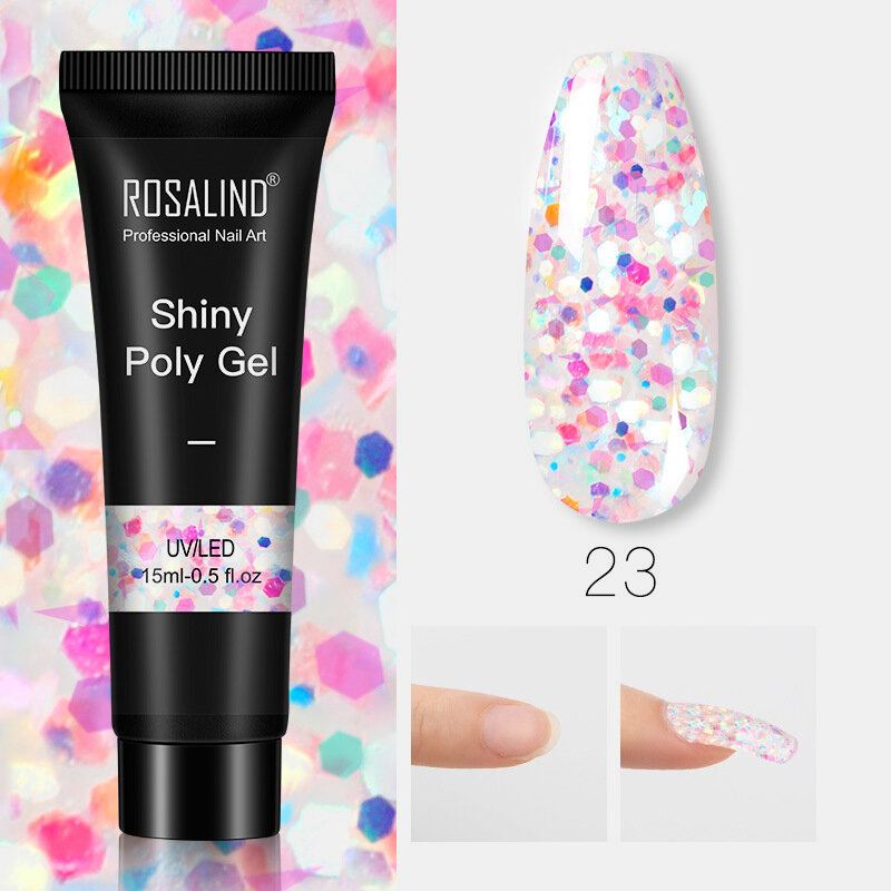 Lesklý Poly Glitter Extension Gel Nails Art Design Semipermanentní Uv Gel Builder Vše Pro Manikúru Gellak Gel Na Nehty