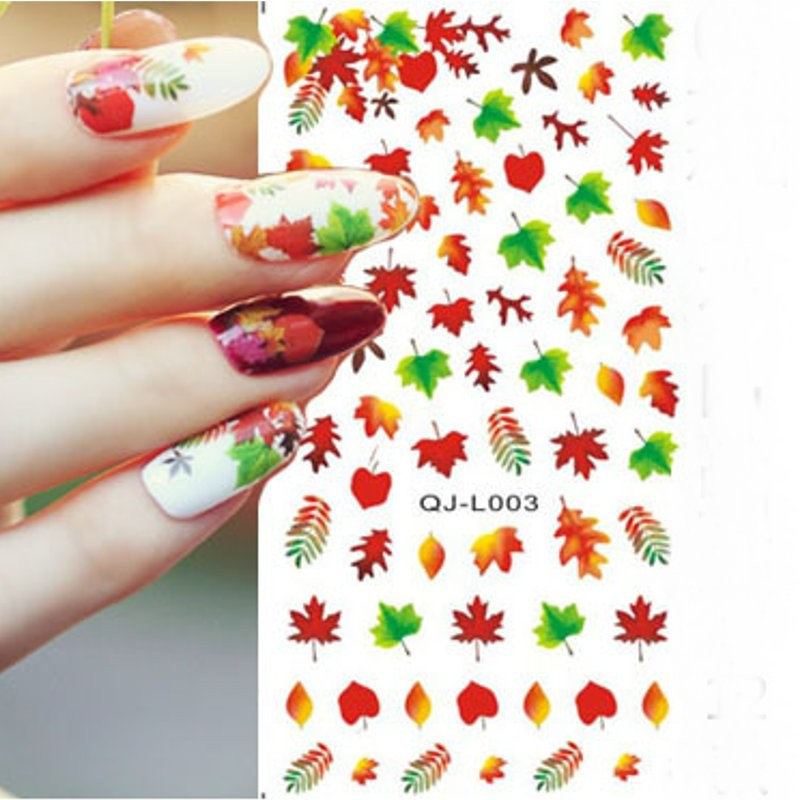 Maple Leaf Diy Nail Art Dekorace Water Transfer Manikúra Tipy Obtisky Samolepky