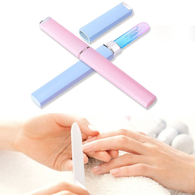 Pilník Na Nehty Z Tvrzeného Skla Princess Pink Nail Buffer Block Pedikúra Manikúra Leštěný Lak Na Beauty