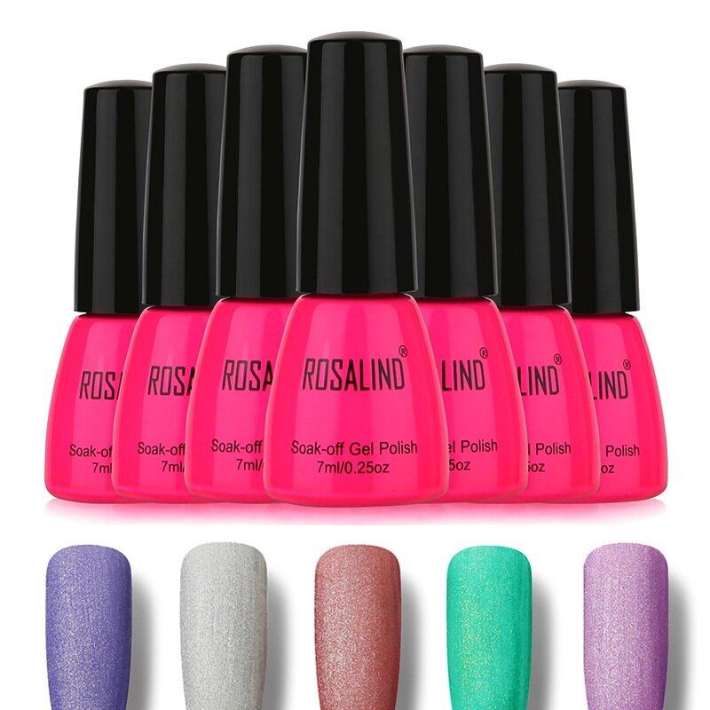 Rosalind Matte Soak Off Gel Polish Nail Glitter Color Uv Lak 7ml