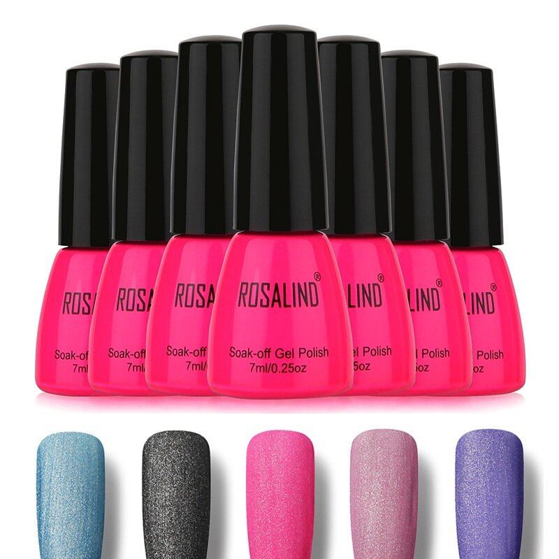 Rosalind Matte Soak Off Gel Polish Nail Glitter Color Uv Lak 7ml