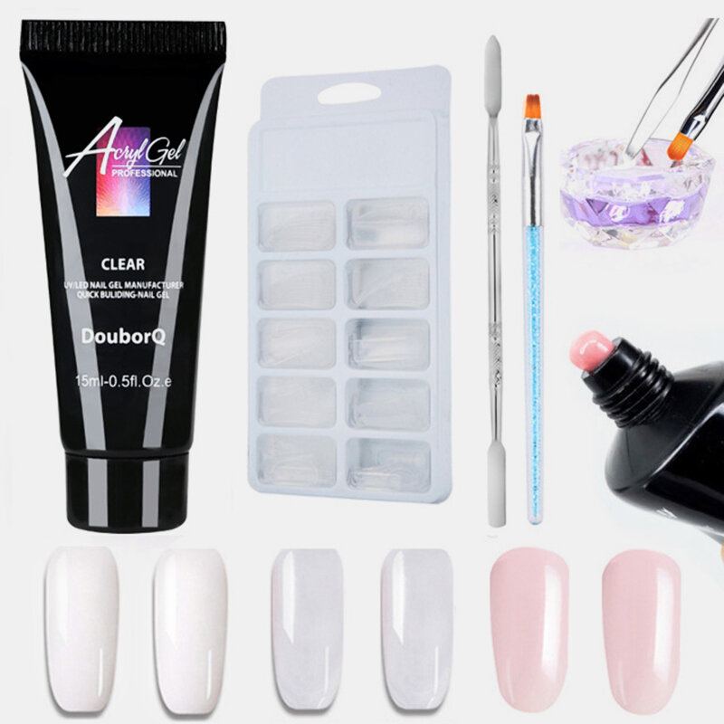 Sada 4 Ks Jelly Gel Pro Prodloužení Nehtů Soak Off Quick Builder Crystal Gel Nail Art Gel Kit