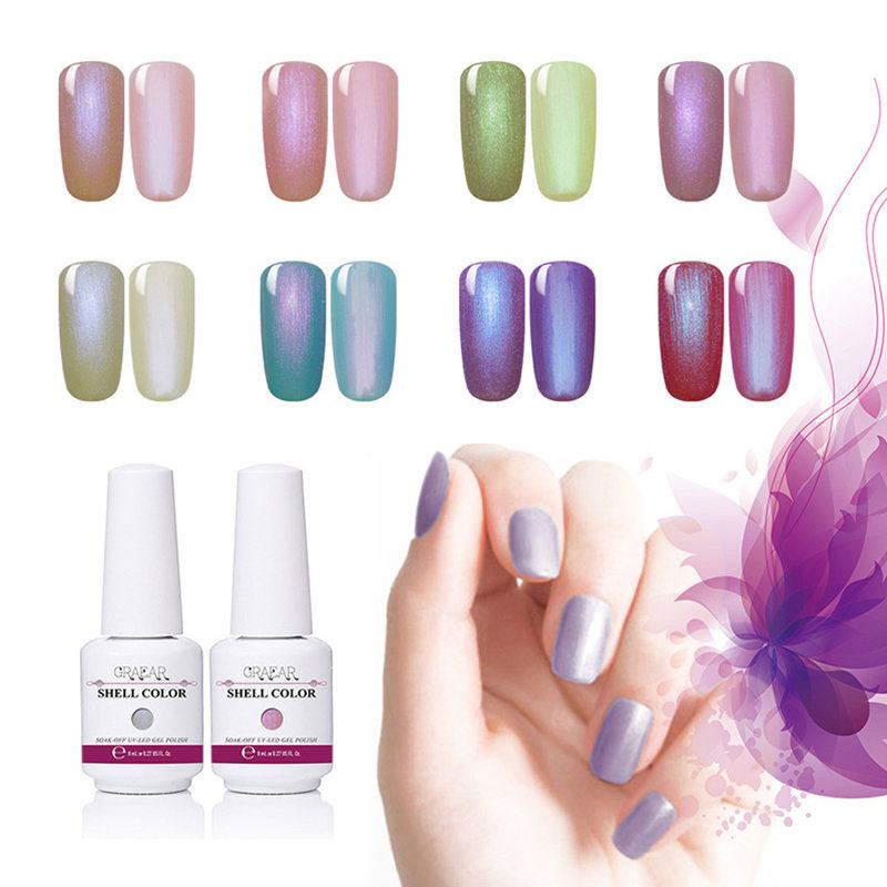 Shell Glow Nail Gel Polish 8ml Soak-off Uv Gel Need Uv Led Lamp Gel Na Nehty Lak Na Art