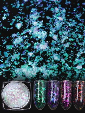 Transparentní Třpytky Na Nehty Chameleon Nail Powder Flakes Multichrome Bling Shimmer Art Glitter