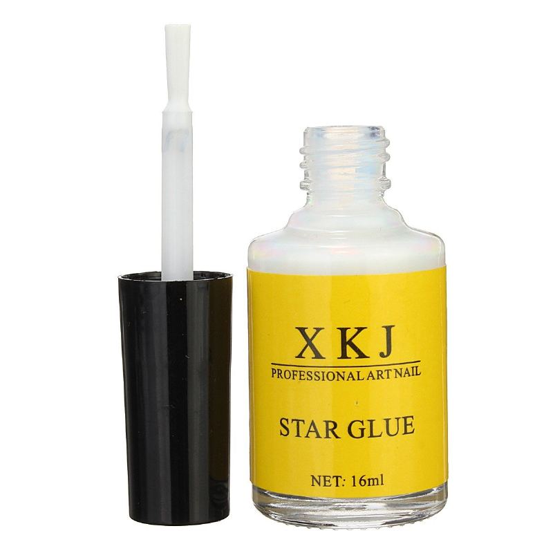 White Nail Art Lepidlo Transfer Tips Galaxy Star Foil Sticker 16ml