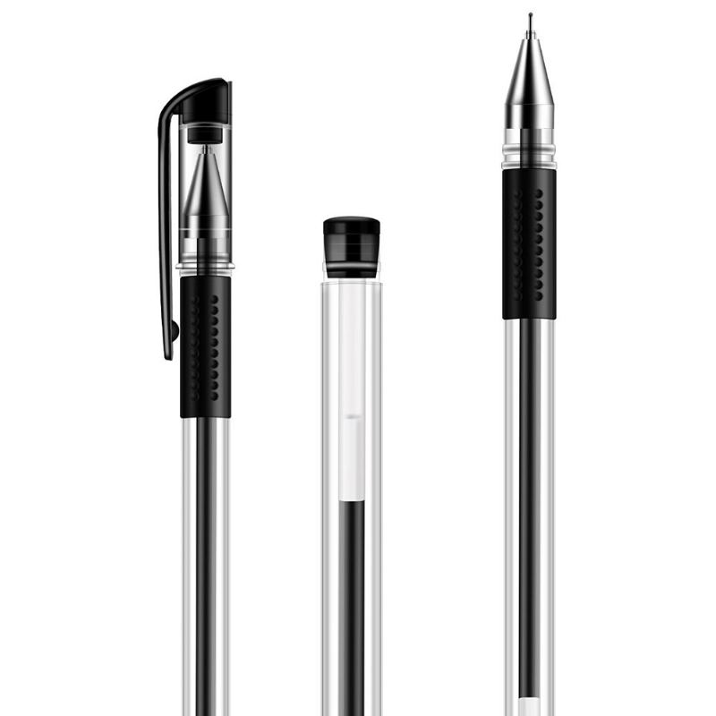 Business Carbon Bold Pen European Standard 0.5 mm Pen Black Signature Pen Gel Pen Kancelářské Potřeby Hrot Jehly Odrážky