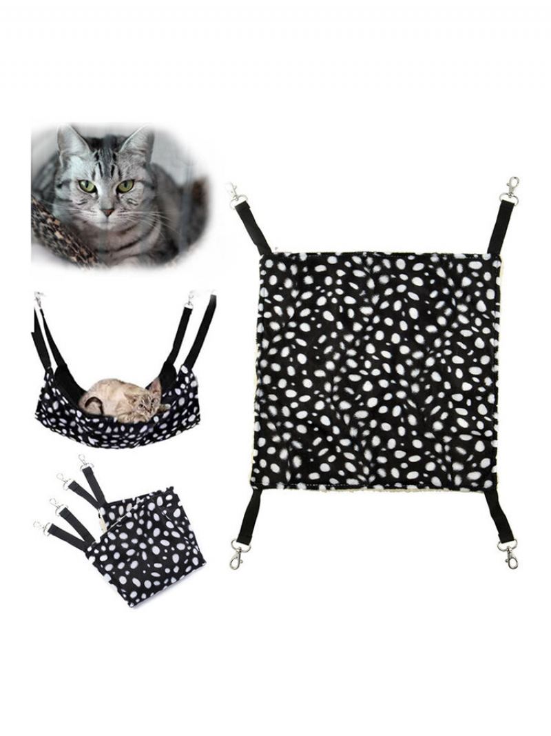 Hřejivá Podložka Do Klece Pro Mazlíčky Kočka Kitty Závěsná Houpací Síť Pro Fretku V Designu Polka Dot