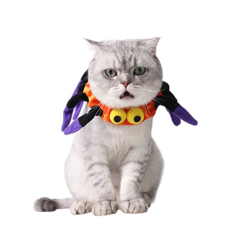 Pet Spider Collar Pes Cat Puppy Kitty Cap Halloween Potřeby Pet Kostým