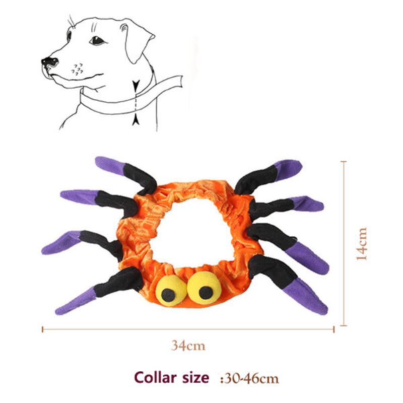 Pet Spider Collar Pes Cat Puppy Kitty Cap Halloween Potřeby Pet Kostým