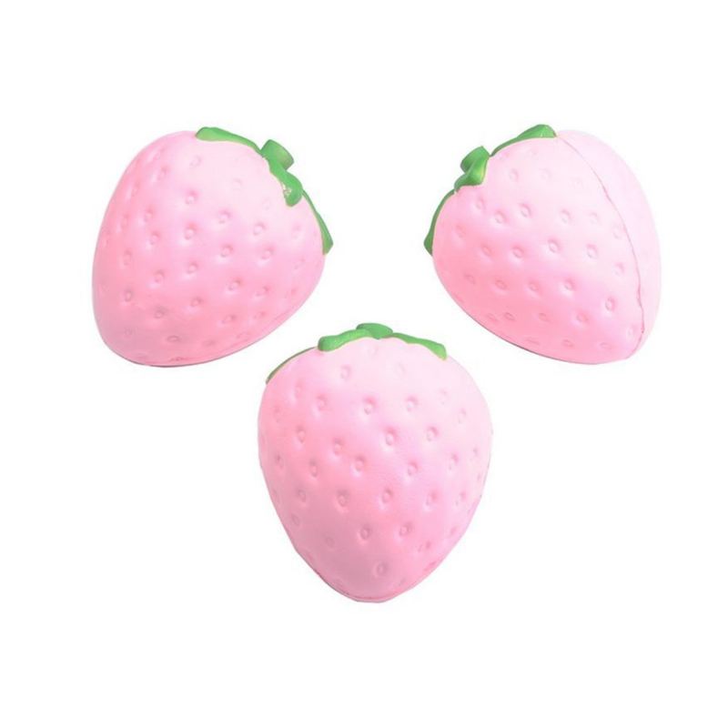 11.5x9.5 cm Kawaii Squishy Strawberry Měkká Telefon Tašky Na Klíče Popruhy Pomalé Stoupání