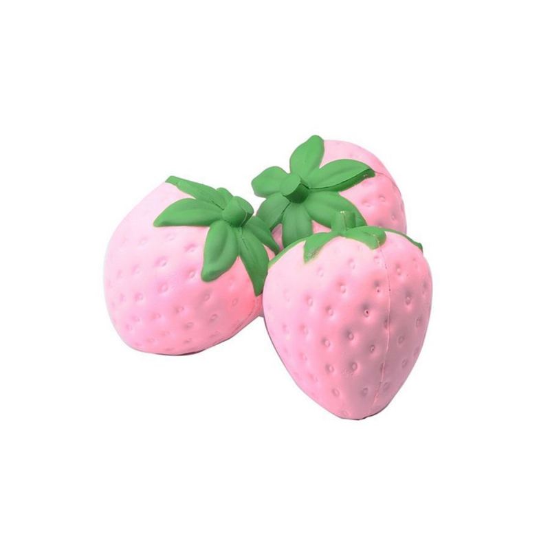 11.5x9.5 cm Kawaii Squishy Strawberry Měkká Telefon Tašky Na Klíče Popruhy Pomalé Stoupání