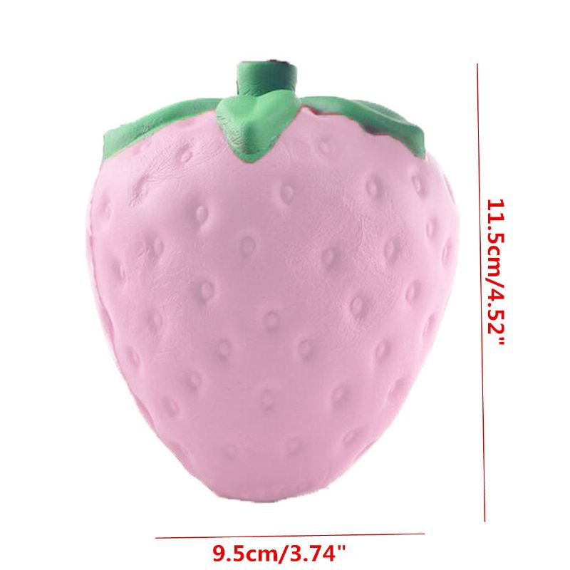 11.5x9.5 cm Kawaii Squishy Strawberry Měkká Telefon Tašky Na Klíče Popruhy Pomalé Stoupání