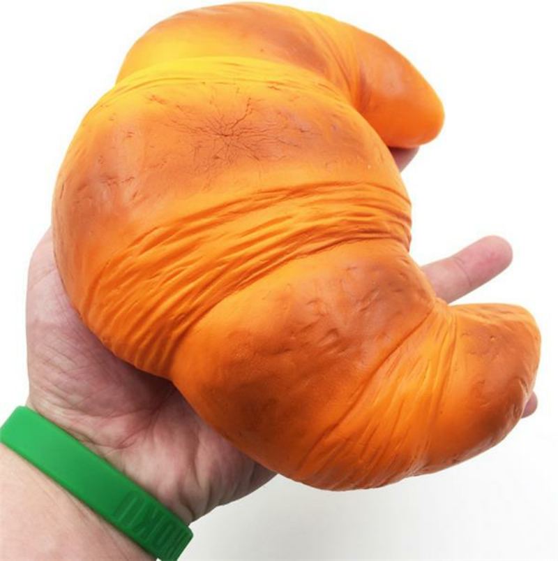 18 cm Squishyfun Jumbo Croissant Squishy Chléb Super Pomalu Rostoucí Ždímací Kolekce Hračka Zábavný Dárek